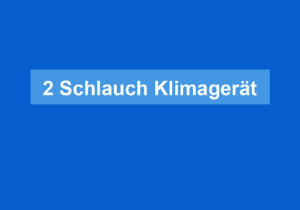 Read more about the article 2 Schlauch Klimagerät