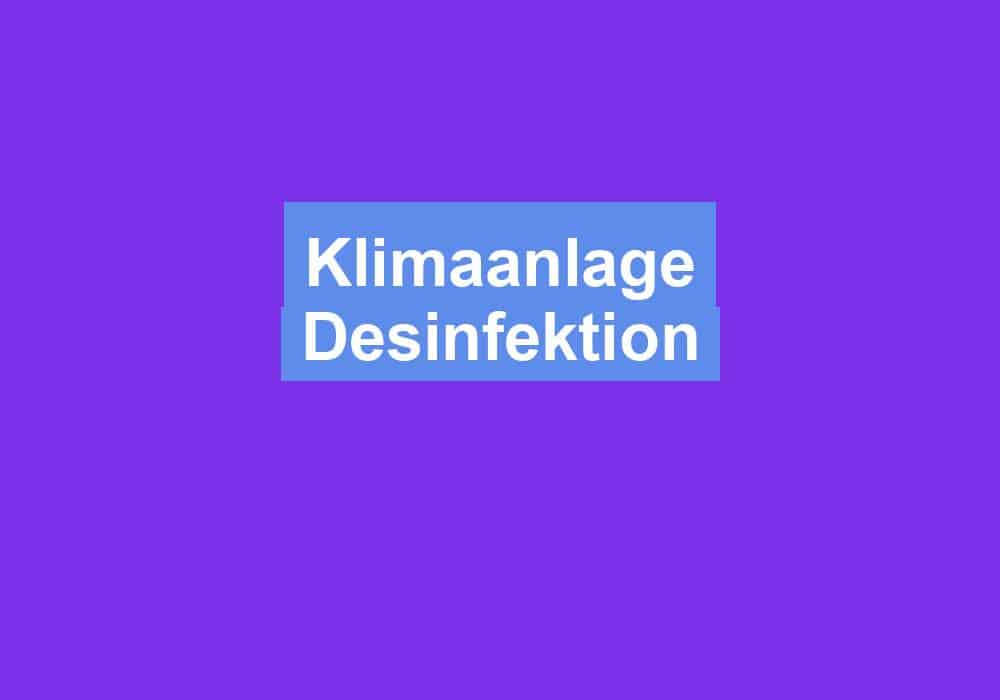 Read more about the article Klimaanlage Desinfektion