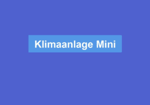 Read more about the article Klimaanlage Mini