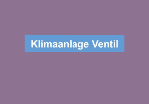 Read more about the article Klimaanlage Ventil