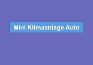 Read more about the article Mini Klimaanlage Auto