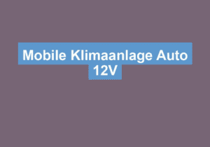 Read more about the article Mobile Klimaanlage Auto 12V