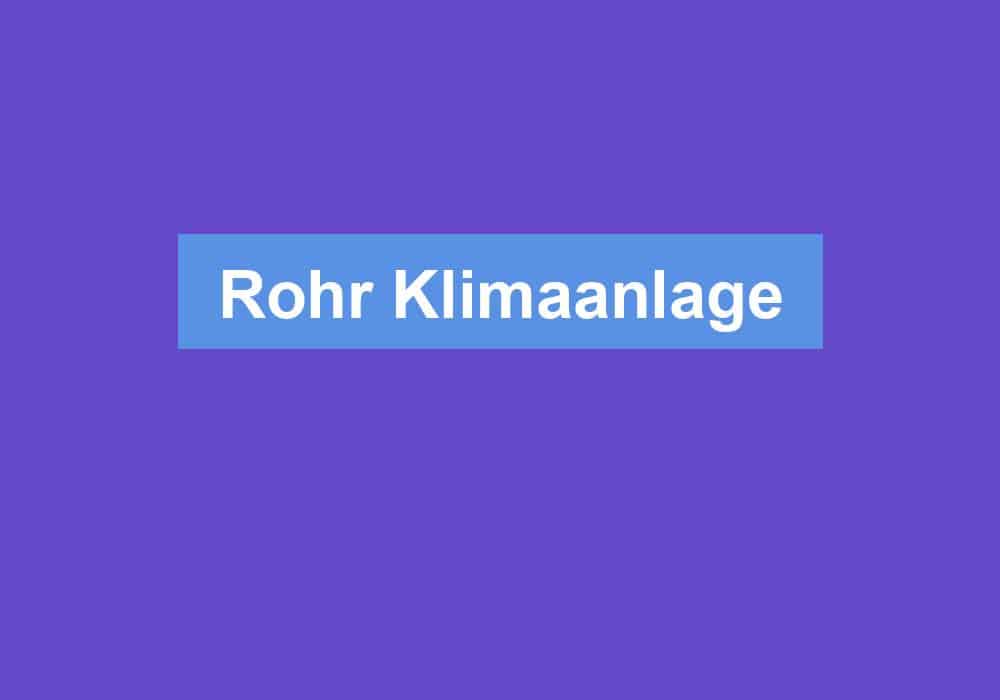 Read more about the article Rohr Klimaanlage